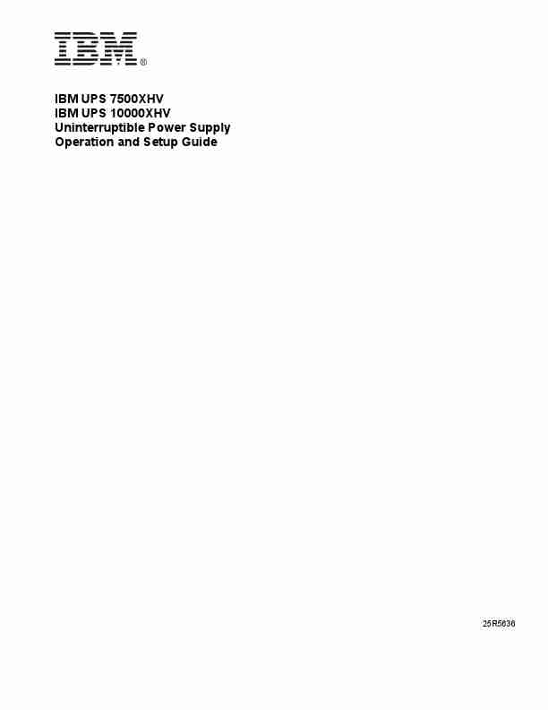 IBM Power Supply IBM UPS 10000XHV-page_pdf